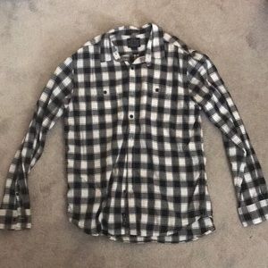 Black plaid shirt